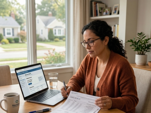 Patient billing statement displayed on a digital healthcare billing system