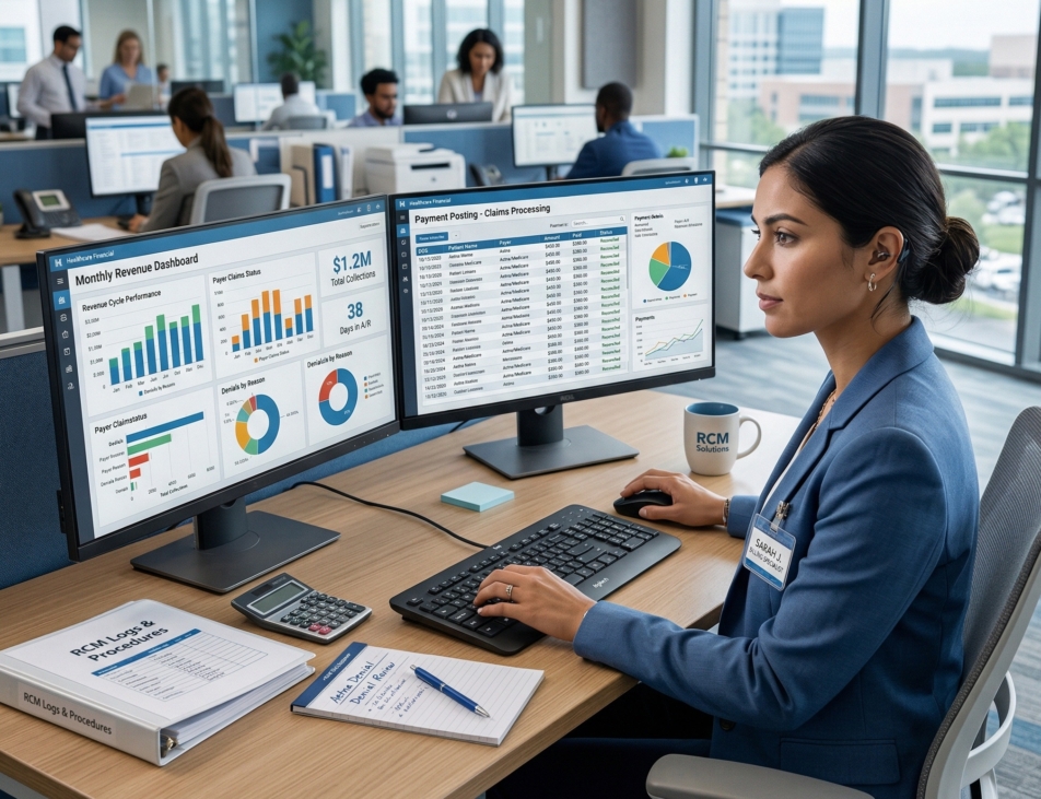 Payment posting process in business billing system dashboard