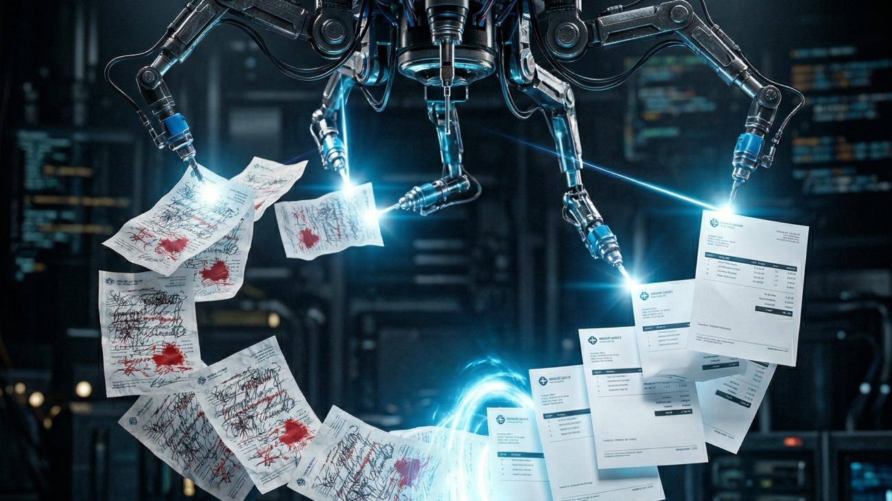 Healthcare billing automation system improving accuracy and reducing errors with digital dashboards