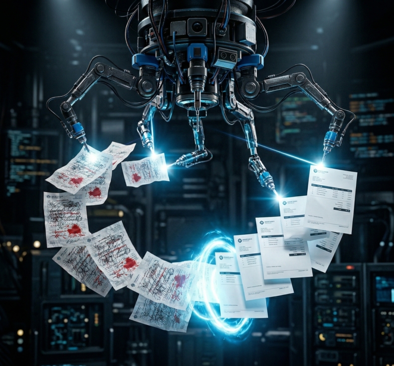 Healthcare billing automation system improving accuracy and reducing errors with digital dashboards