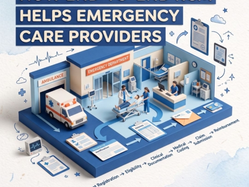Emergency care billing specialists managing revenue cycle processes,