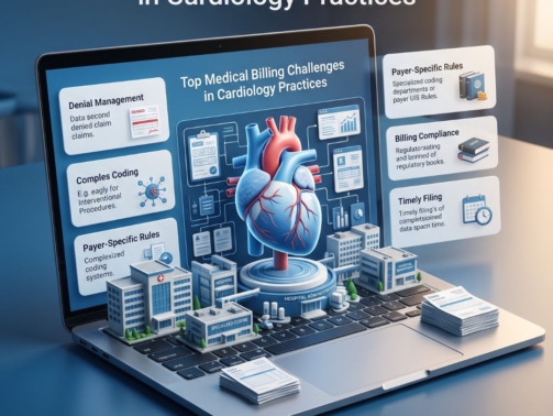 Cardiology billing specialists reviewing medical claims