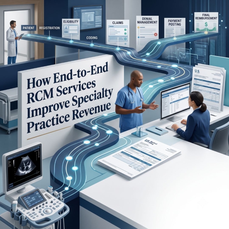Healthcare RCM specialists managing specialty practice billing